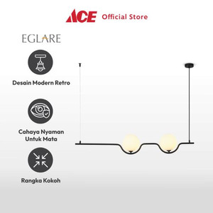 Ace - Eglare Nordic Lampu Gantung Hias 2l G9 - Hitam