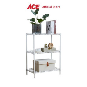 Ace - Stora Rak Besi 3 Tingkat 59x34x78 Cm - Ivory