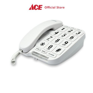 Ace - Krisbow Telepon Basic Tombol Besar - Putih