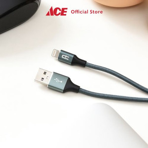 Ace - Ataru Kabel Charger Braided Lightning - Biru