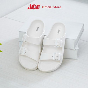 Ace - Ataru Ukuran 44 Sandal Slipper Double Straps - Putih