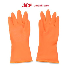 Ace - Proclean Sarung Tangan Karet Lining - Oranye