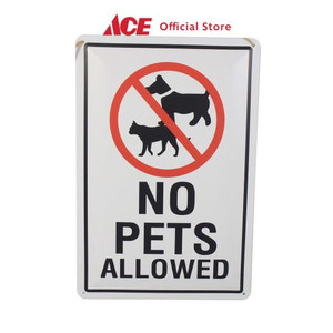 Ace - Krisbow Sign Label No Pets Allowed 30x20 Cm