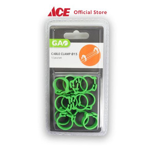 Ace - Gao Set Penjepit Kabel 15 Mm 12 Pcs - Hijau