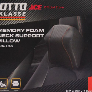 Ace - Otto Klasse Bantal Leher Carbon Untuk Kursi Mobil- Hitam