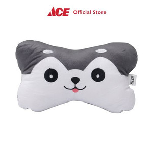 Ace - Otto Klasse Bantal Leher Cute Dog - Abu-Abu/Putih