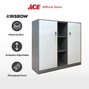 Ace - Krisbow Lemari Kabinet Kantor - Putih