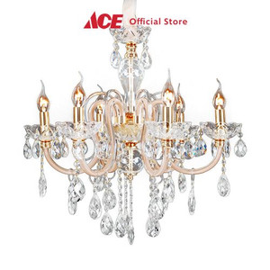 Ace - Eglare Creamy Lampu Gantung Hias Crystal 6l