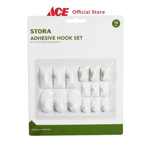 Ace - Stora Set 15 Pcs Gantungan Serbaguna Permanen Mix - Putih