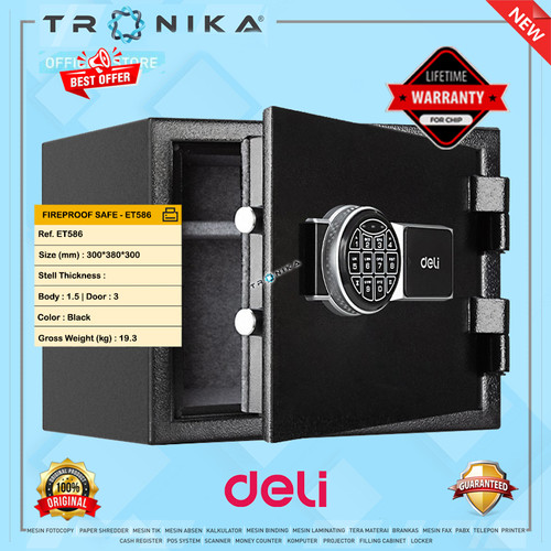 BRANKAS | DELI FIREPROOF SAFE ET 586 / ET 587 | ORIGINAL | GARANSI RESMI