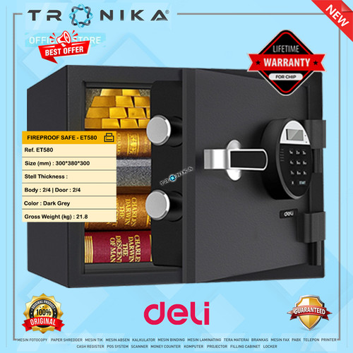 BRANKAS DELI FIREPROOF SAFES ET 580 / ET 581 | ORIGINAL | GARANSI RESMI