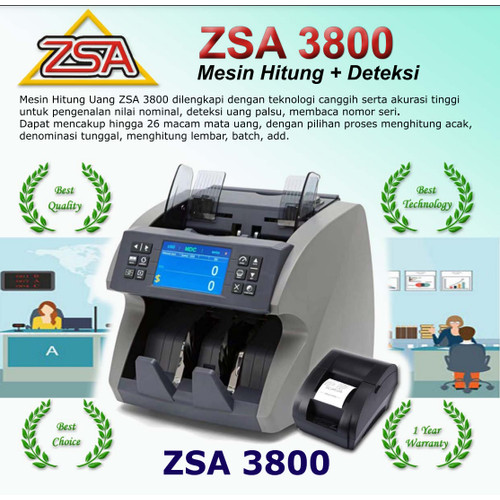 ZSA 3800 MESIN HITUNG UANG + DETEKSI