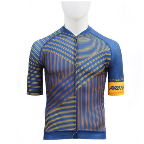 Jersey Sepeda Roadbike Proteger LURIK SOMA Women-BLUE YELLOW ORANGE