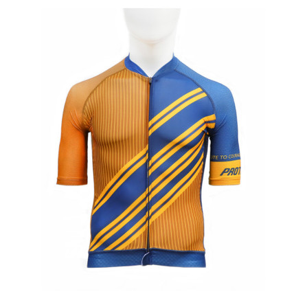 Jersey Sepeda Roadbike Proteger LURIK WASA MEN - BLUE X YELLOW LP