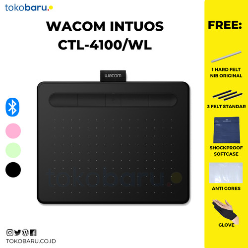 RESMI!WACOM CTL-4100WL Intuos Pen Wireless Black