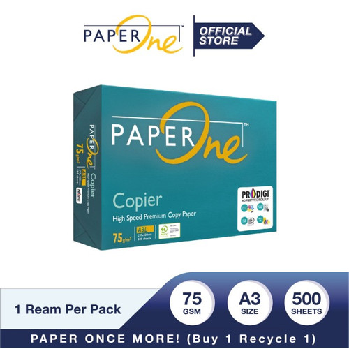 PaperOne Kertas A3 75gr Copier 1 Rim (500 lembar) Kertas HVS B2B