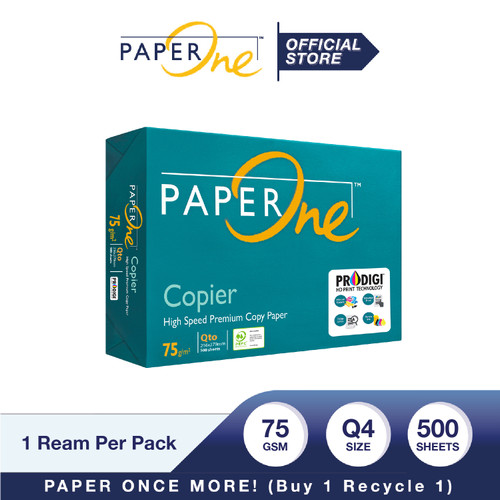 PaperOne Kertas Q4 75gr Copier 1 Rim (500 lembar) Kertas HVS Q4 Kertas