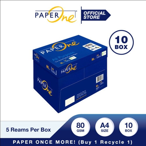 PaperOne Kertas A4 80gr All Purpose 1 Box (2500 lembar) Kertas HVS B2B