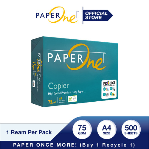 PaperOne Kertas A4 75gr Copier 1 Rim (500 lembar) Kertas HVS