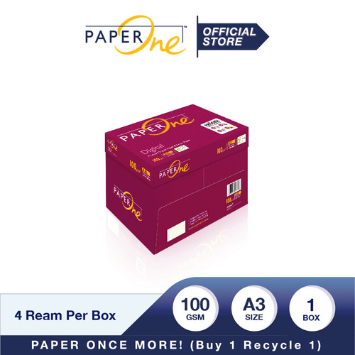 PaperOne Kertas A3 100gr Digital 1 Box (2000 lembar) Kertas HVS