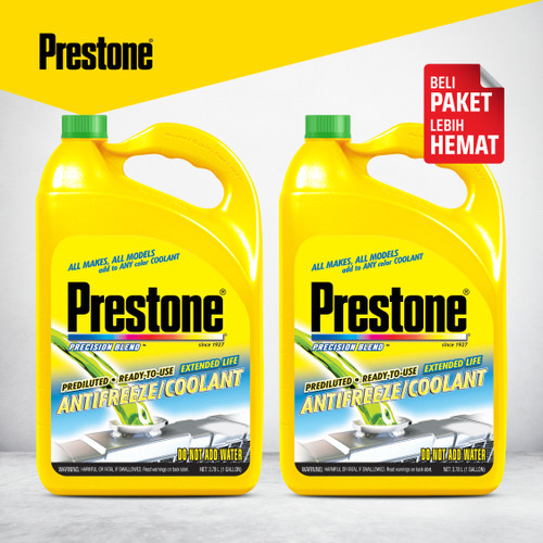 Prestone [Bundle] Ready To Use Green 3.78L x2 Air Radiator Mobil Motor