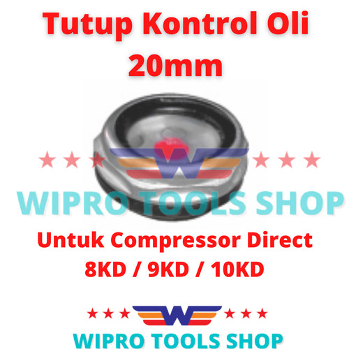 Tutup Indikator Kontrol Oli 20mm Untuk Compressor 8KD 9KD 10KD WIPRO