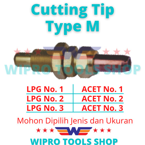 Mata Blander Potong Cutting Tip Tipe M LPG & ACE No 1, 2, 3