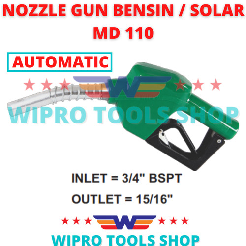 WIPRO Nozzle Gun Pertamina SPBU / Bensin / Solar MD 110 (Inlet 3/4")