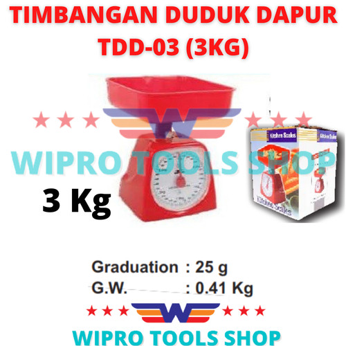 WIPRO Timbangan / Buah / Duduk / Dapur Serbaguna 3 Kg TDD-03