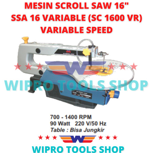 Mesin Gergaji Ukir Jigsaw / Scroll Saw 16" Variable Speed SC 1600 VR