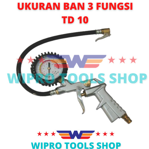 WIPRO Tire Inflator / Ukuran Ban 3 Fungsi 3 In 1 TD 10