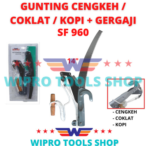 WIPRO Gunting Dahan Tarik +Gergaji Untuk Cengkeh / Coklat / Kopi SF960