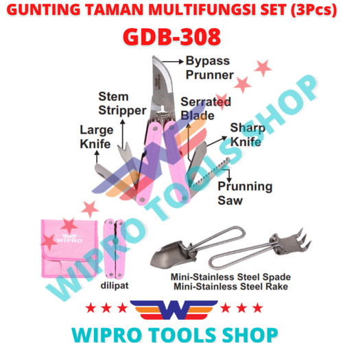 WIPRO Gunting Taman Multifungsi Set (3Pcs) GDB-308