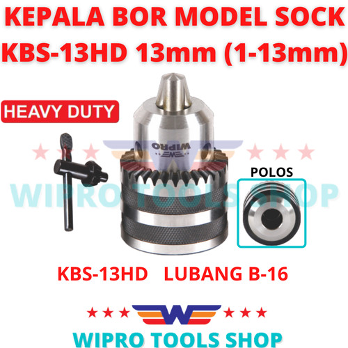 WIPRO Kepala Bor / Drill Chuck Model Sock 13mm KBS-13HD HEAVY DUTY