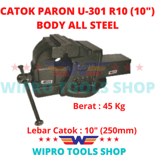 WIPRO Bench Vice / Catok / Tanggem / Ragum Duduk / Meja 10" U-301 R10