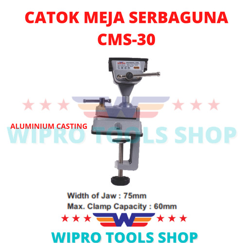 WIPRO Ragum / Vise Clamp / Penjepit / Catok Meja Serbaguna 70mm CMS-30