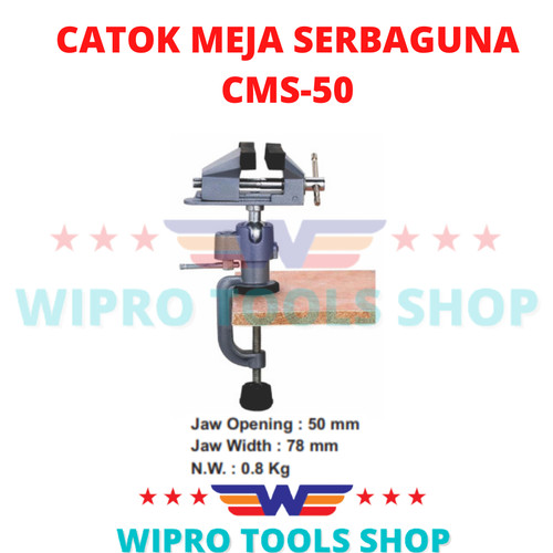 WIPRO Ragum / Vise Clamp / Penjepit / Catok Meja Serbaguna 50mm CMS-50