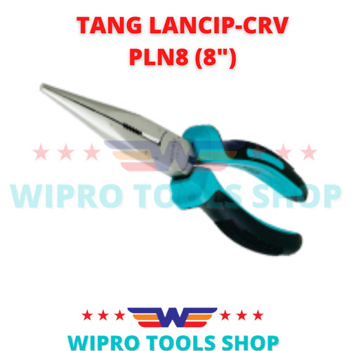 WIPRO Long Nose Plier / Tang Cucut/ Runcing / Lancip CRV 8" PLN 8