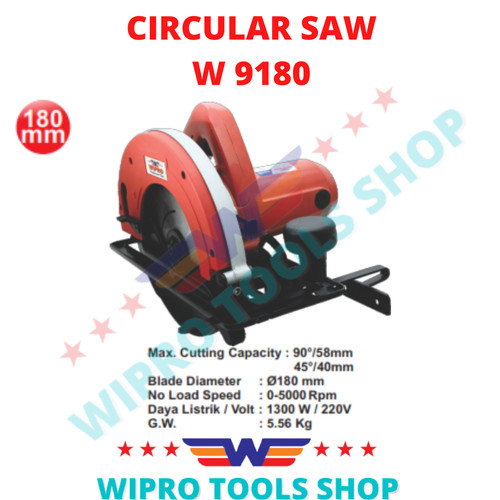 WIPRO Mesin Gergaji Potong Kayu / Circle / Circular Saw W 9180