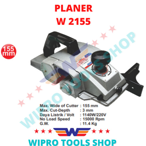 WIPRO Mesin Serut Kayu Electric / Ketam / Planer W 2155