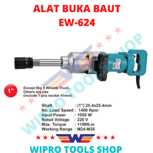 WIPRO Mesin Impact Wrench / Alat Buka Baut EW-636