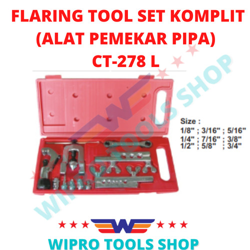 WIPRO Flaring Tool Set Komplit / Alat Pemekar Pipa Tembaga CT 278-L