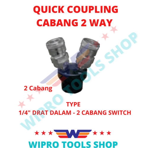 Coupler / Quick Coupling / Sambungan Kompresor Angin CABANG 2 / 3 Way