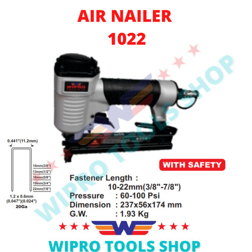 WIPRO Alat Mesin Staples Angin / Air Nailer 1022