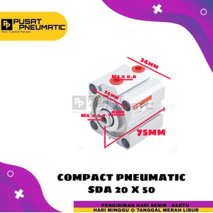 PNEUMATIC COMPACT CYLINDER SD 20X50 / SDA 20 X 50