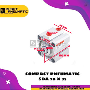 PNEUMATIC COMPACT CYLINDER SD 20X35 / SDA 20 X 35