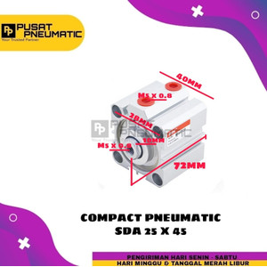 PNEUMATIC COMPACT CYLINDER SD 25X45 / SDA 25 X 45