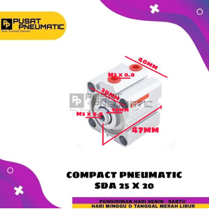 PNEUMATIC COMPACT CYLINDER SD 25X20 / SDA 25 X 20