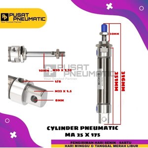 MA 25x175 CYLINDER PNEUMATIC STAINLESS MA 25 X 175