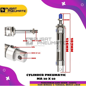 MA 20x50 CYLINDER PNEUMATIC STAINLESS MA 20 X 50